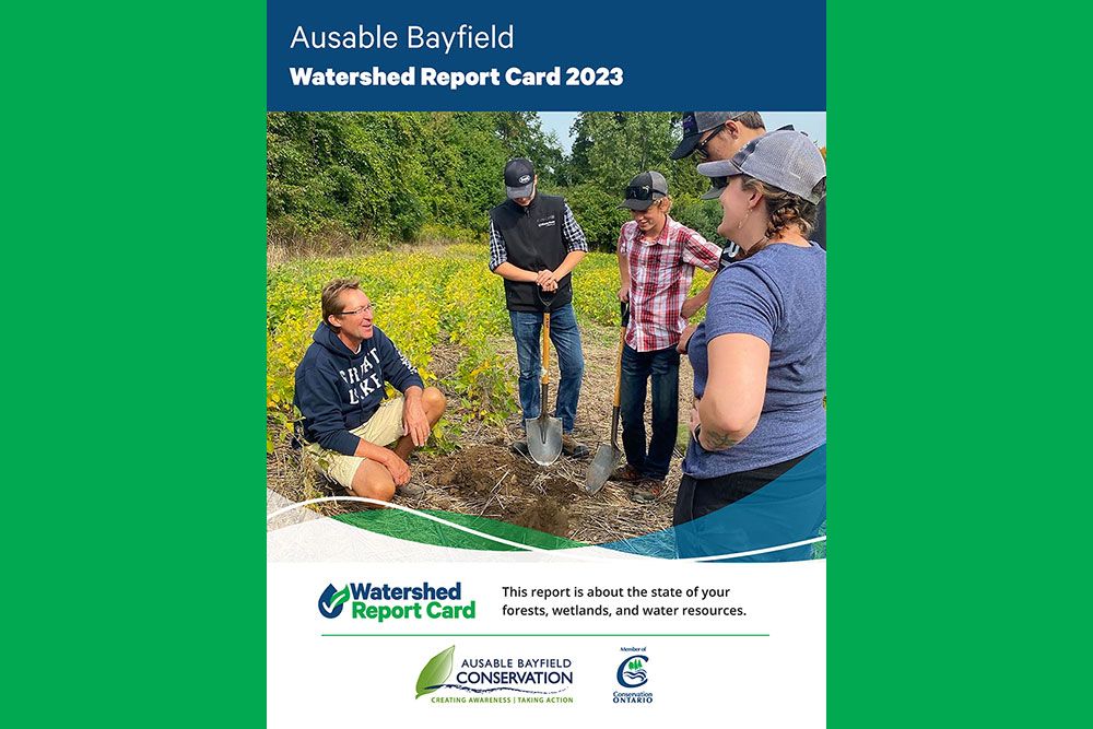 The cover of the updated 2023 Ausable Bayfield Watershed Report Card.