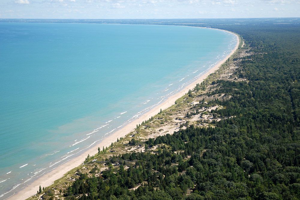 A file photo of Lake Huron shoreline.