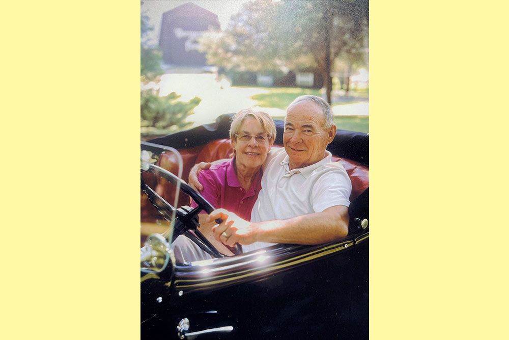A photo of Peter Warner and his late wife Esther