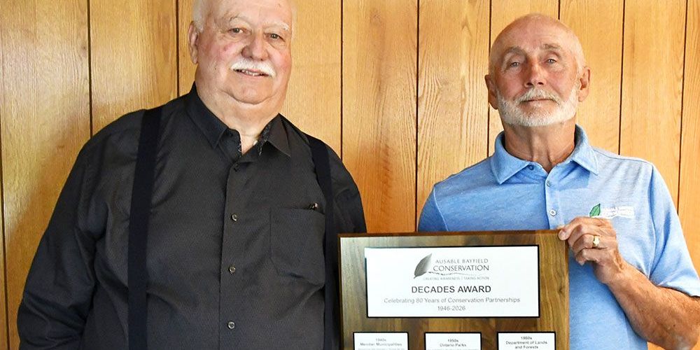 Conservation Foundation Chair Charles Miner and Conservation Authority Chair Ray Chartrand.