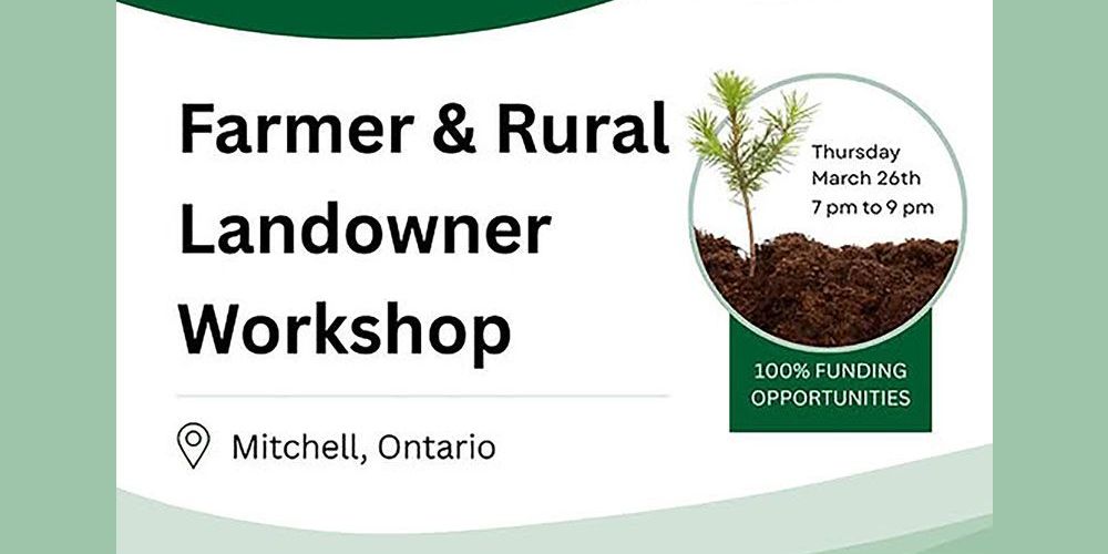 A poster for March 26 workshop, in Mitchell, for landowners.