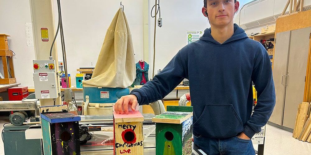 Ryan Wilson, a Grade 11 student from the Grand Bend area, has created 23 birdhouses in his self-directed learning project.
